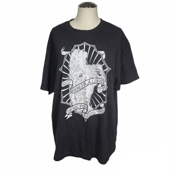 Hype Other - Hype Not Here For A Long Time Here For A Good Time Short Sleeve Shirt XL